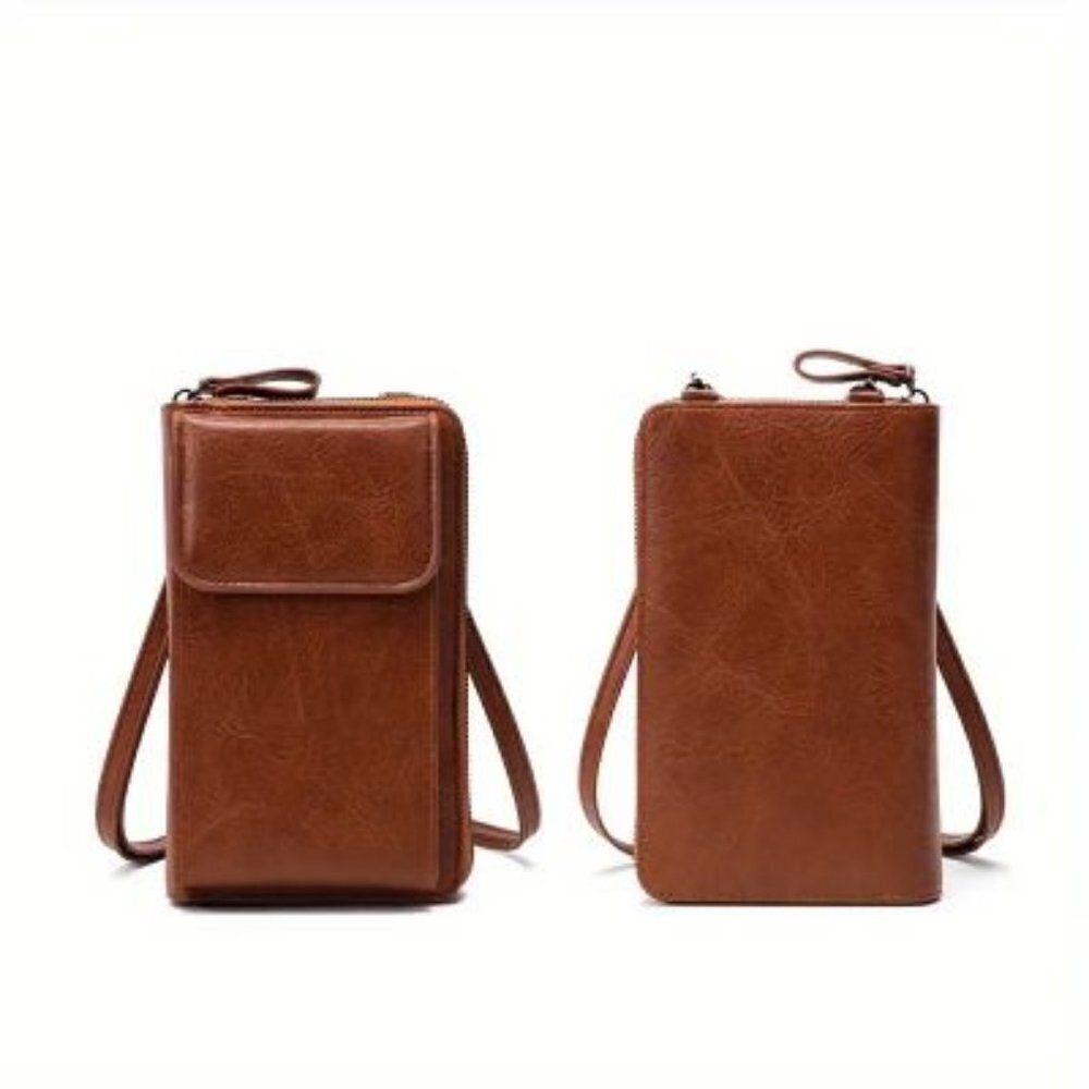All-Match Zipper Shoulder Bag, Trendy Solid Color‎ Phone Bag, Versatile Purse - Picture 8 of 11